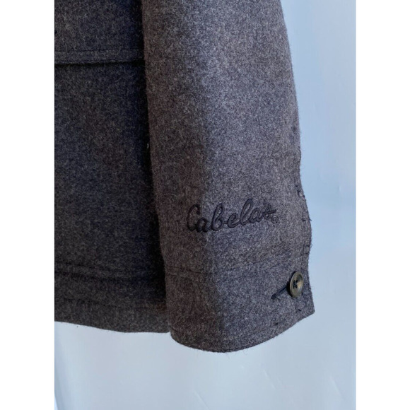 Cabelas Mackinaw Jacket Wool Gray Mens M Thinsulate Ultra Lined Hunting Cruiser - Picture 4 of 13